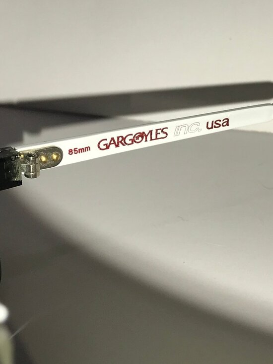 Rare Vtg Gargoyles Terminator Classic Shield Sunglasses White/Purple main image 5